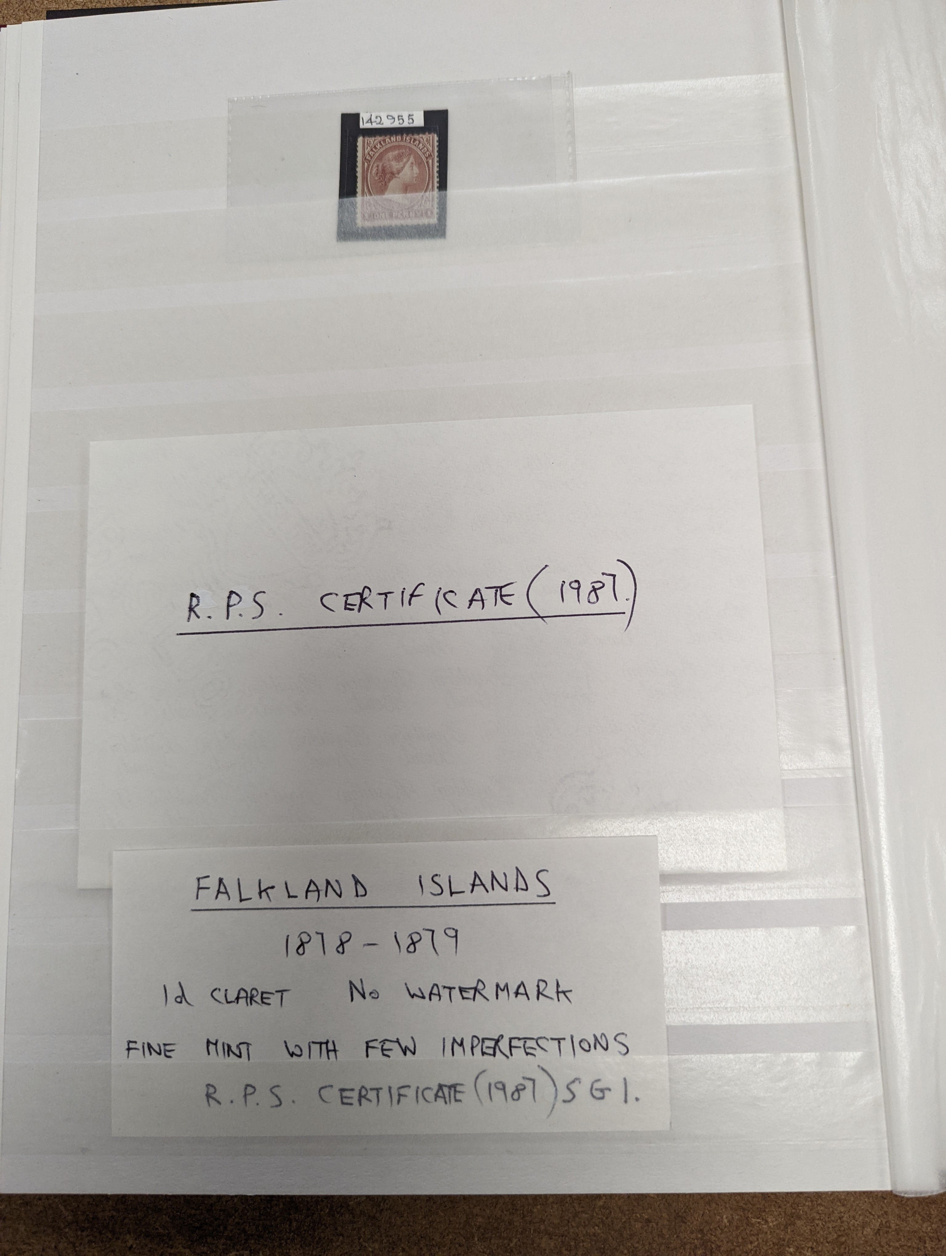 British Commonwealth stamps in stock book with Ascension 1922 set overprinted specimen, 1924 set mint, Bahamas, Barbados Britannia Heads, Cyprus 1928 anniversary set- £1 mint, Falkland 1s. 1878 1d claret mint (and certif